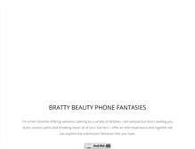 Tablet Screenshot of brattybeauty.com